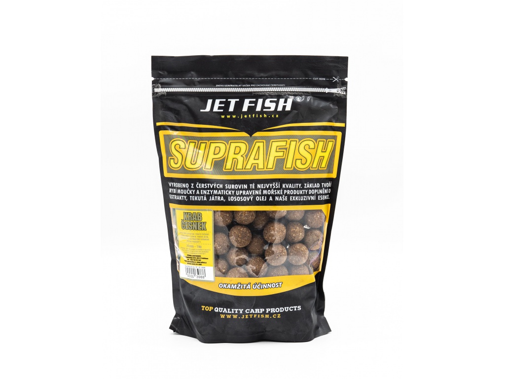 SupraFish Boilie 24mm - 1kg : KRAB/ČESNEK