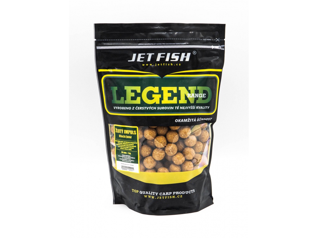 Legend Range boilie 1kg - 20mm : ŽLUTÝ IMPULS - OŘECH / JAVOR