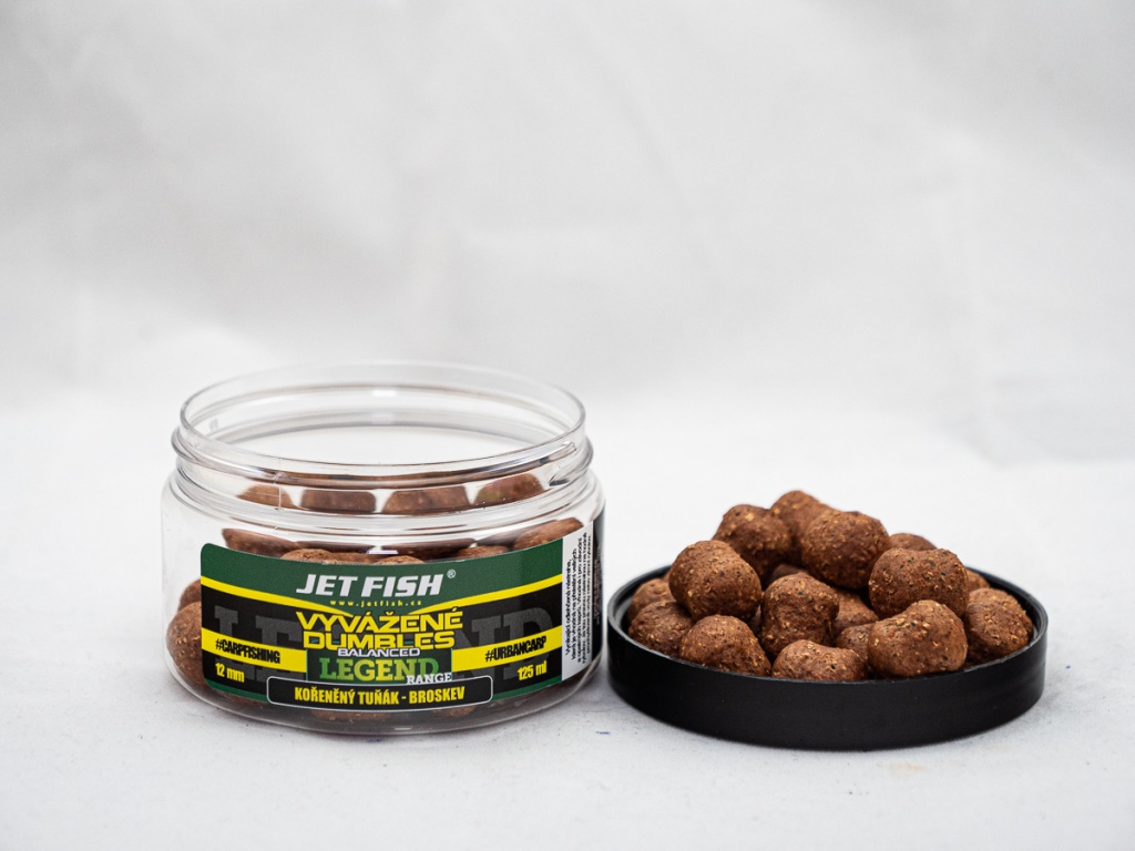 200ml -12mm Legend Range Vyvážené boosterované Dumbles : KOŘENĚNÝ TUŇÁK - BROSKEV